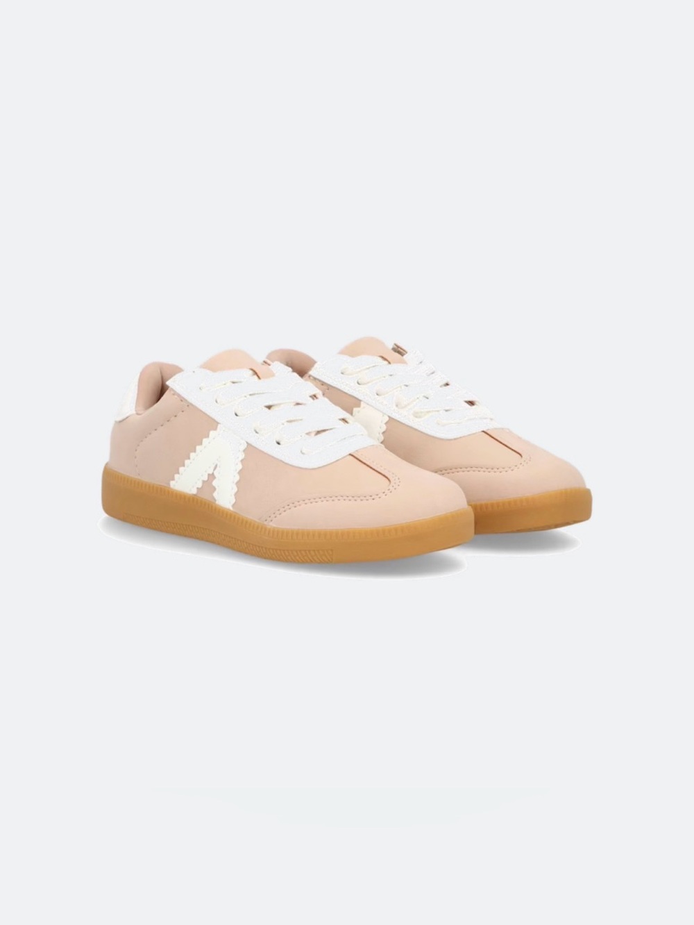 MIA Kids Classic Low-Top Baker Sneakers in Blush with White Accent - Size 5Y